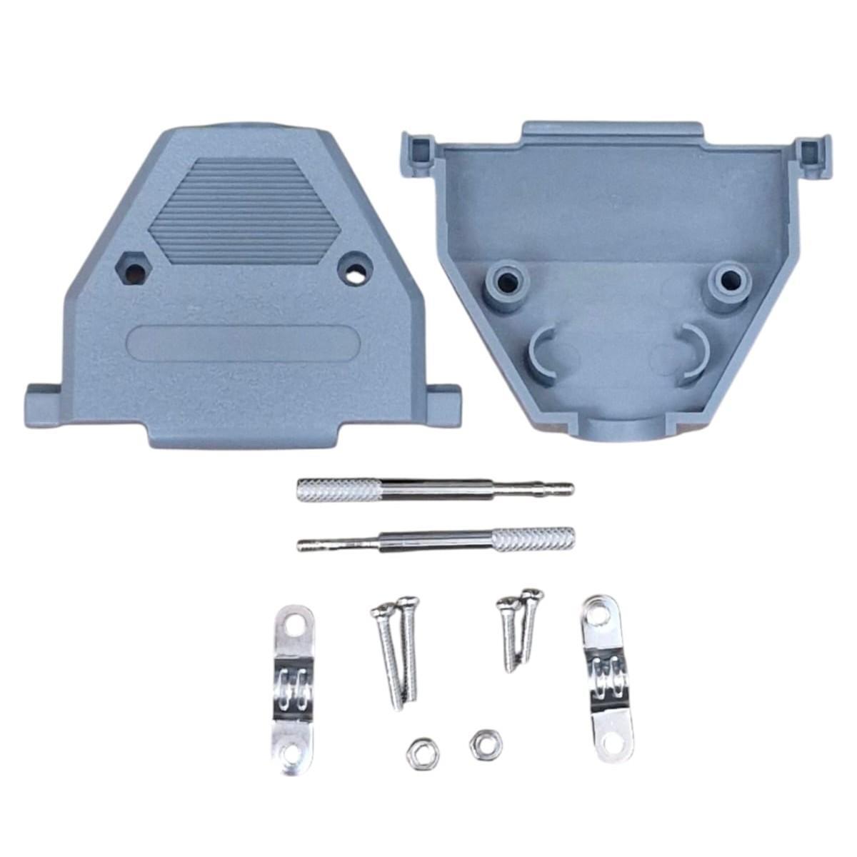 Kit com 10x Capa DB25 Cinza com Kit Parafuso Trava Longo