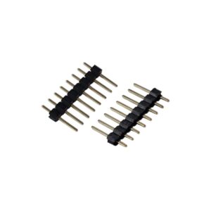 Kit com 50x Barra de Pinos 1x8 Reta Dourada 2,54mm