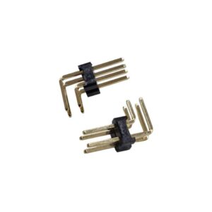 Kit com 50x Barra de Pinos 2x2 Angulada 90 Graus 2,54mm
