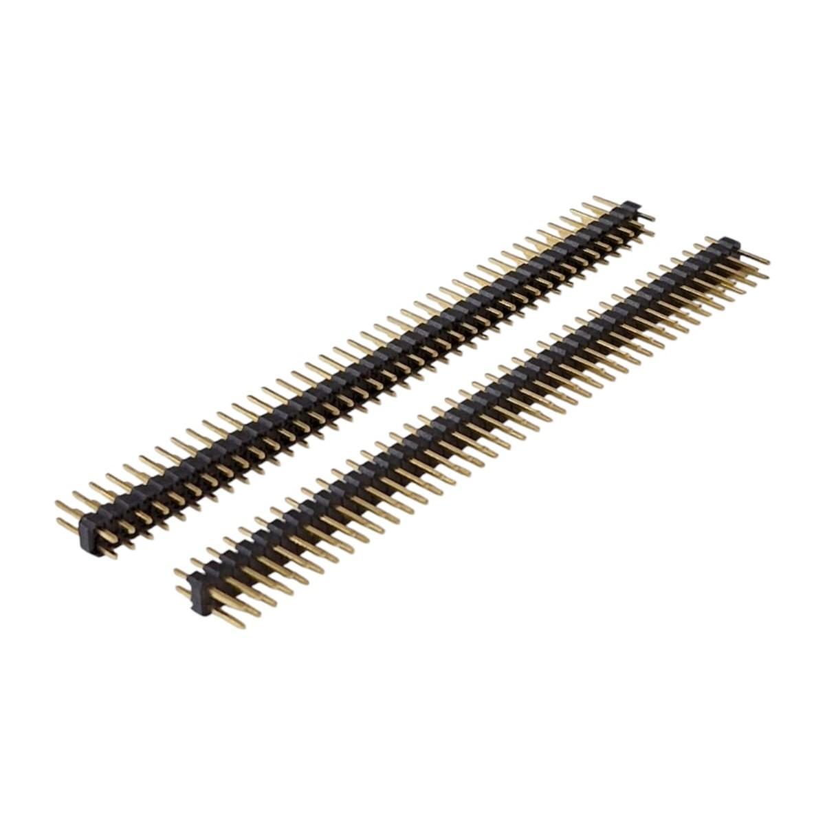 Kit com 100x Barra de Pinos 2x40 180 Graus Reta