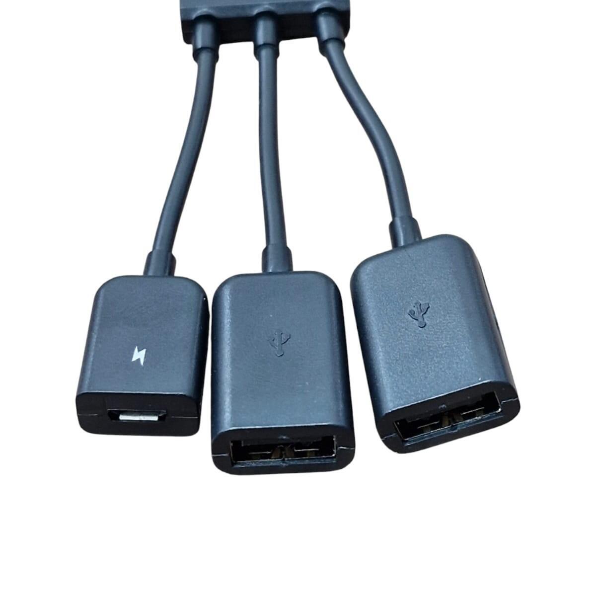 Cabo Adaptador Tipo C Otg 3 Em 1 Micro Usbusb Para Telefone - Imagem 2