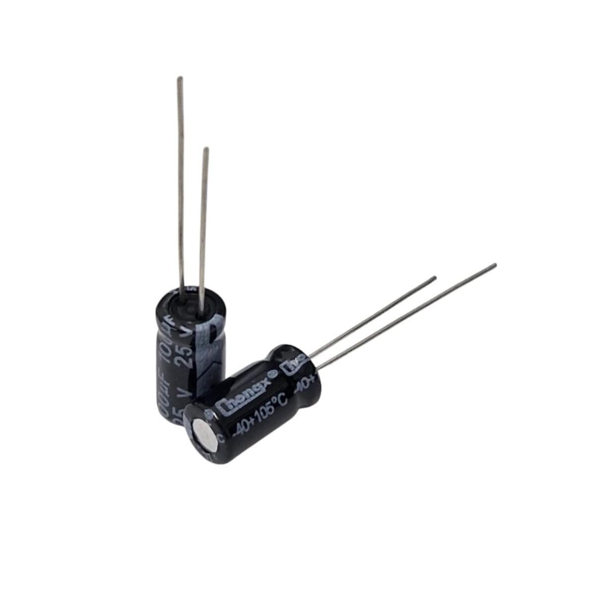 Kit com 1000x Capacitor Eletrolitico Rd 100uf 25v 20% 105c 6x11mm - Imagem 2