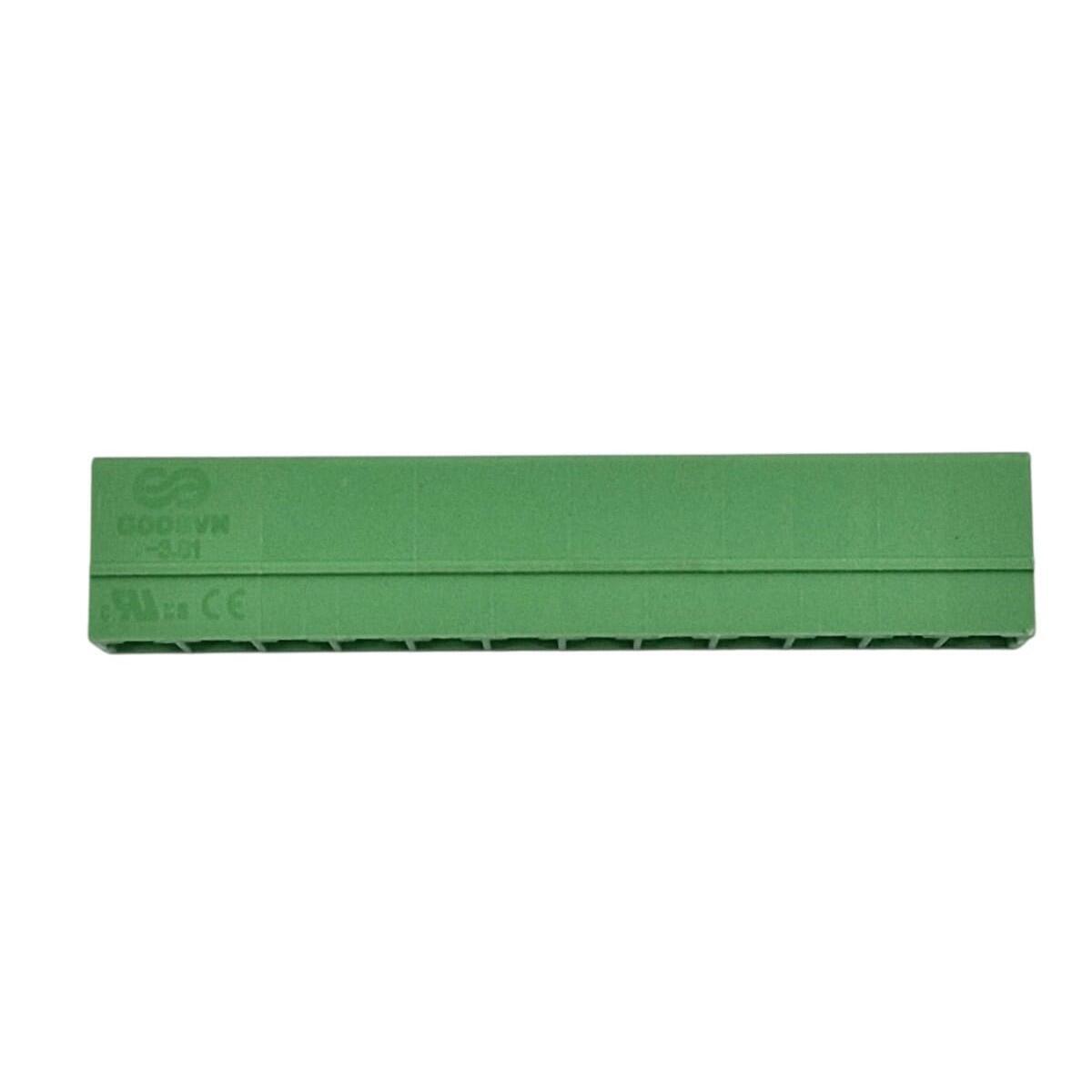 Kit com 100x Conector Borne 12 Vias Macho 90G GSP002RC-3.81-12P-4A Verde - Imagem 3