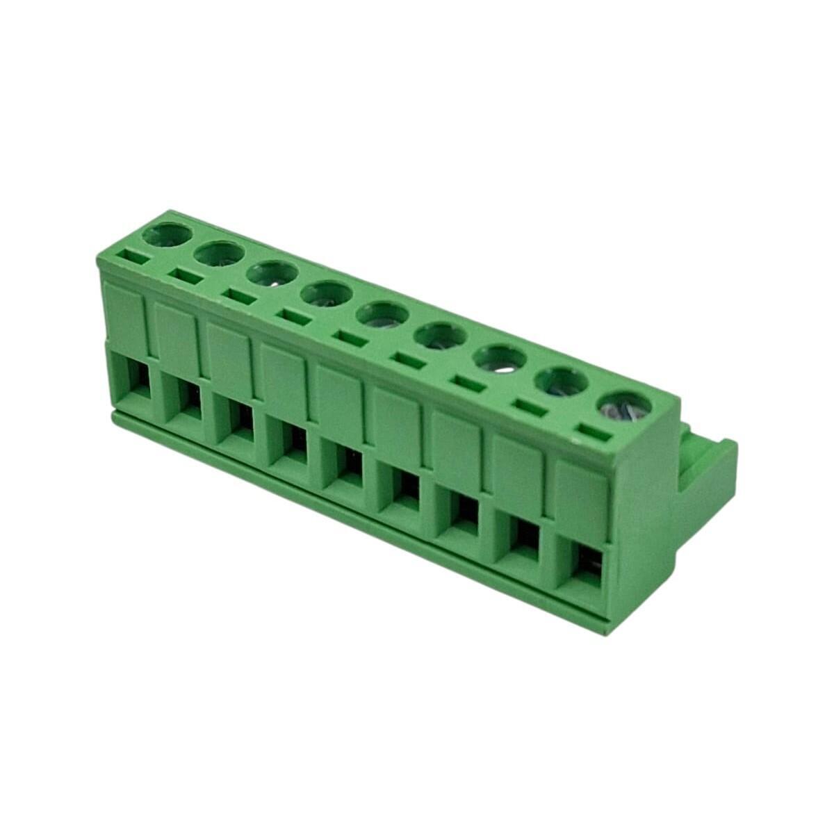 Kit com 50x Conector Borne 9 Vias Femea 90G 2EDGK-5.08-09P Verde - Imagem 2