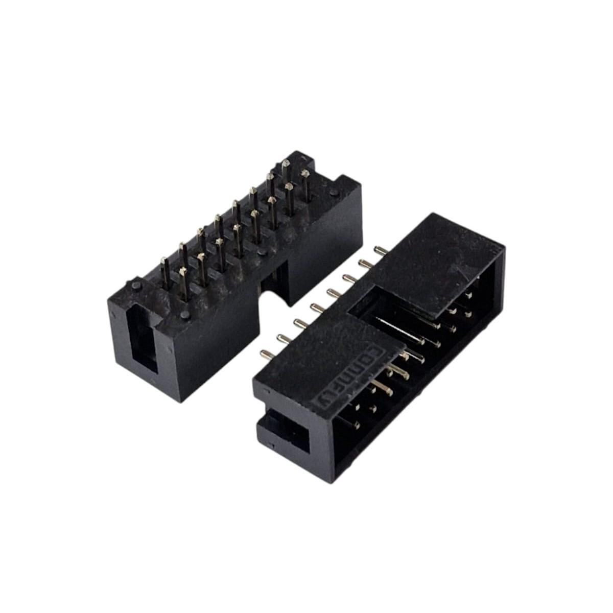 Kit com 180x Conector Box Header 16 Vias 180g 2,54mm DS1013-16SSiB1-B-0 Sem Ejetor - Imagem 4