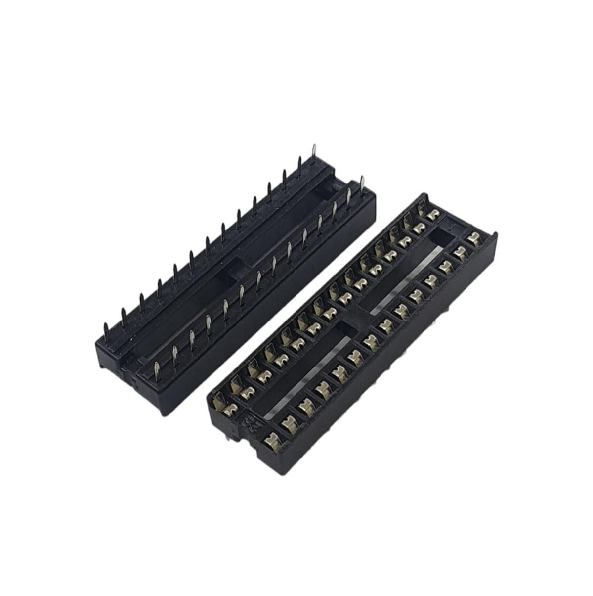 Kit com 12x Soquete Estampado 7,62mm 28 Pinos DS1009-28AT1NS-0A2 estreito - Imagem 2