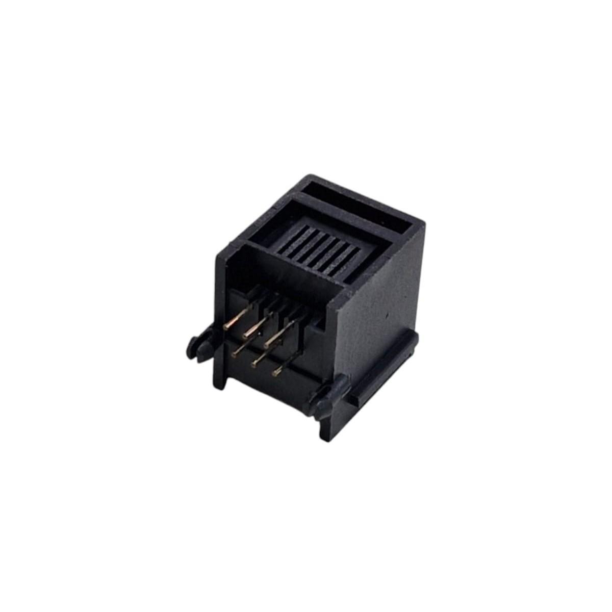 Kit com 10x Conector Jack Femea RJ12 6P6C para PCI 90 Graus Preto - Imagem 3