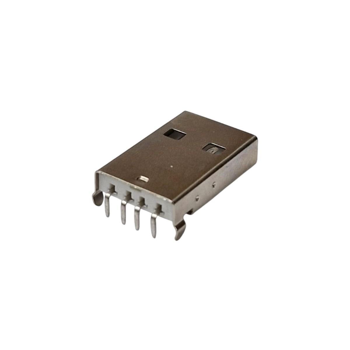Kit com 6x Conector USB Tipo A Macho 90 Graus para Placa PCB - Imagem 2