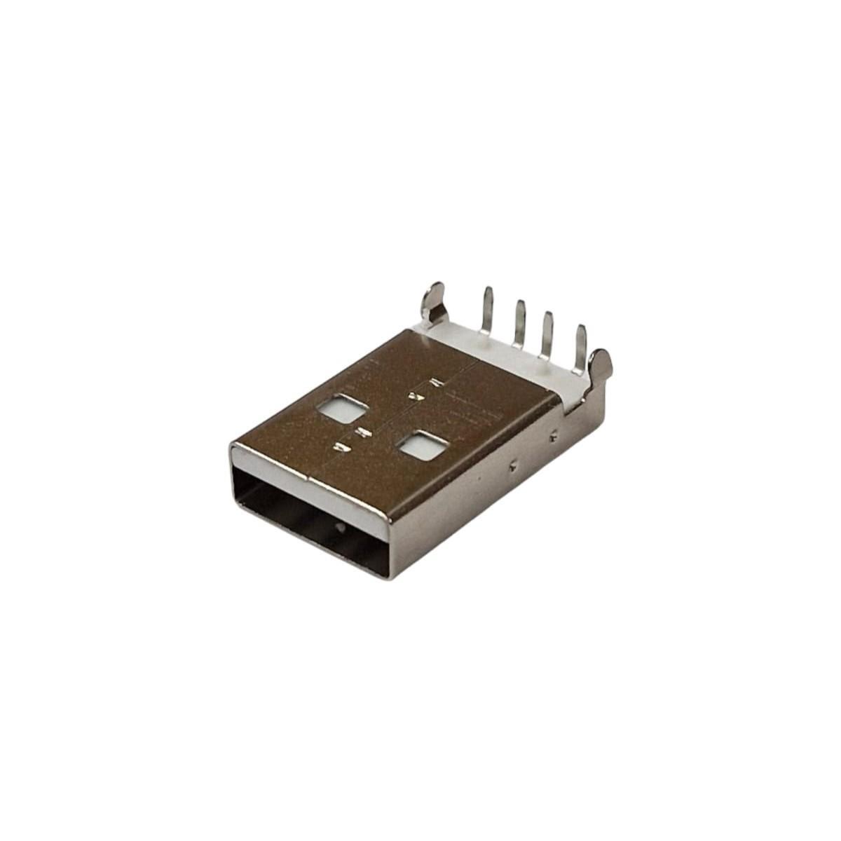 Kit com 6x Conector USB Tipo A Macho 90 Graus para Placa PCB - Imagem 3