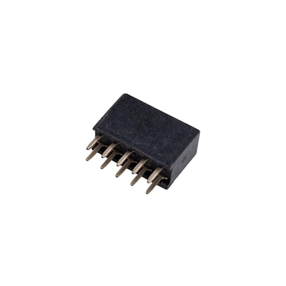 Kit com 10x Conector Barra de Pinos Fêmea 2x5 90 Graus 10 Pinos 2,54mm - Imagem 2