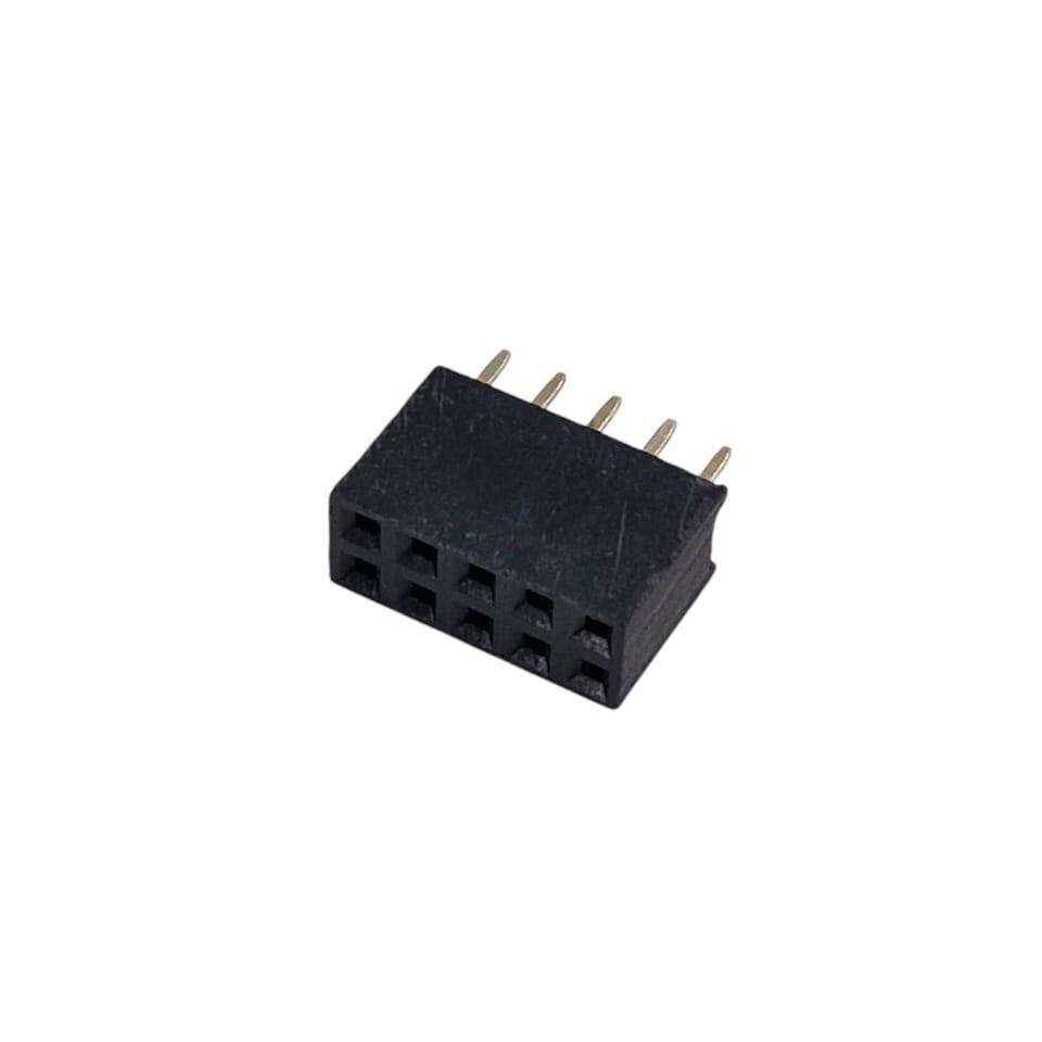 Kit com 10x Conector Barra de Pinos Fêmea 2x5 90 Graus 10 Pinos 2,54mm - Imagem 3