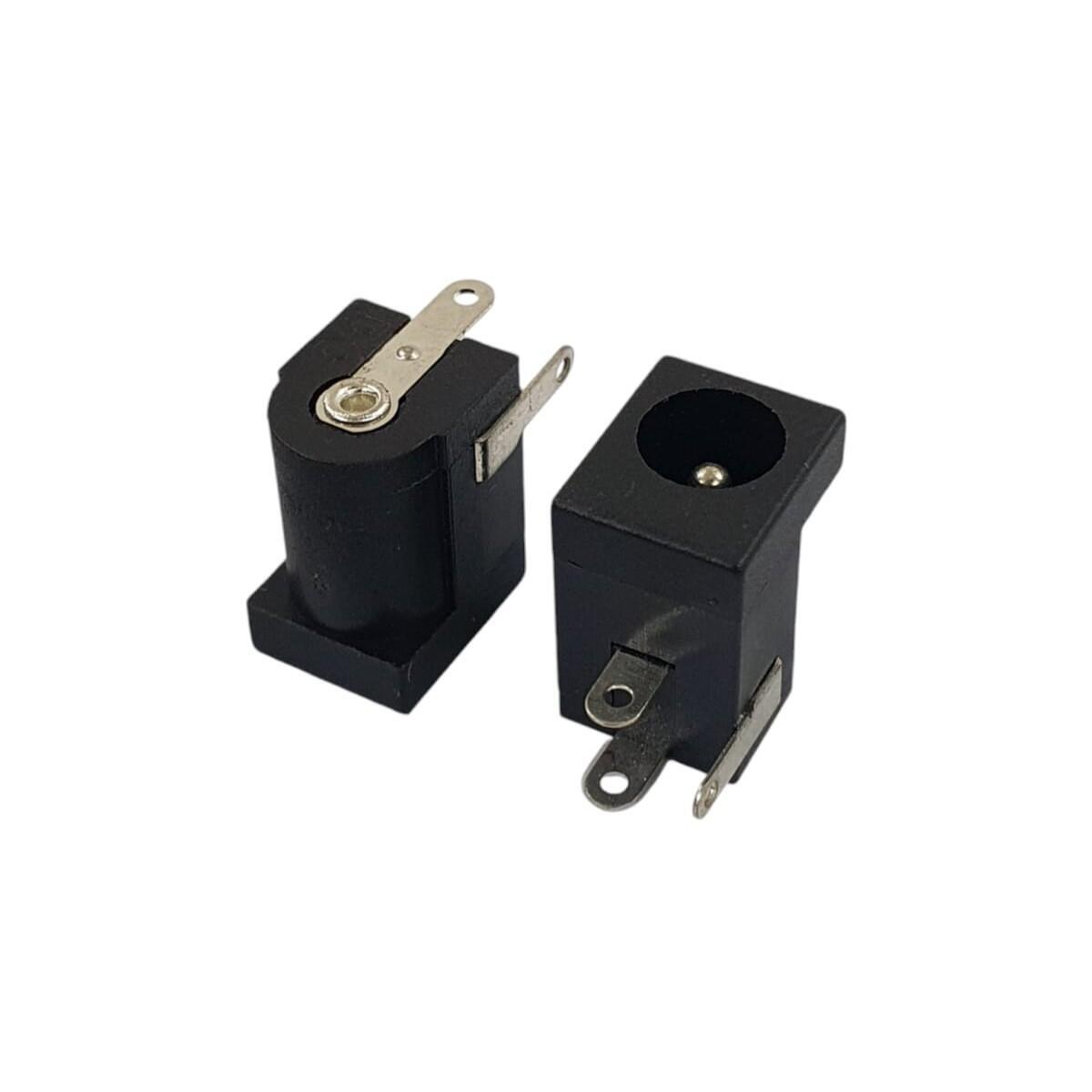 Kit com 100x Conector Jack DC Fêmea 2,1mm DC-005 90 Graus - Imagem 2
