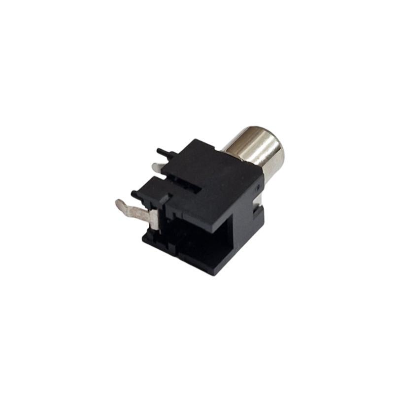Kit com 200x Conector Jack RCA Fêmea AV-8,4-9B Preto para Placa PCB 90 - Imagem 2