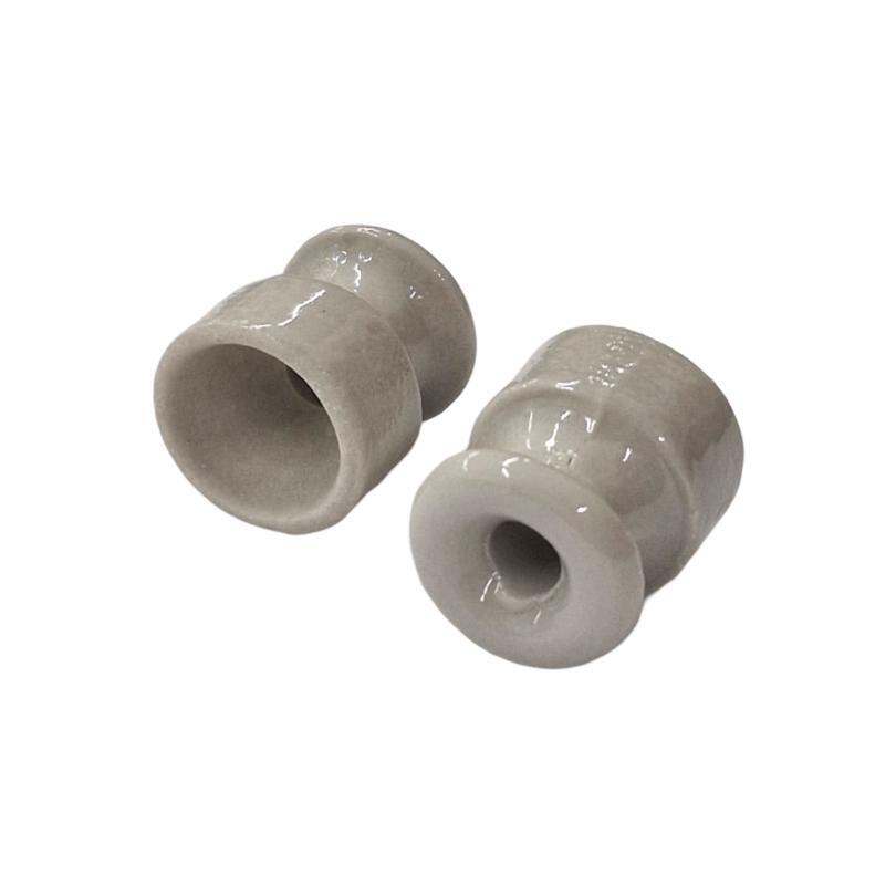 Kit com 10x Isolador Roldana de Porcelana Vidrada MP-160P 18x20 - Imagem 2