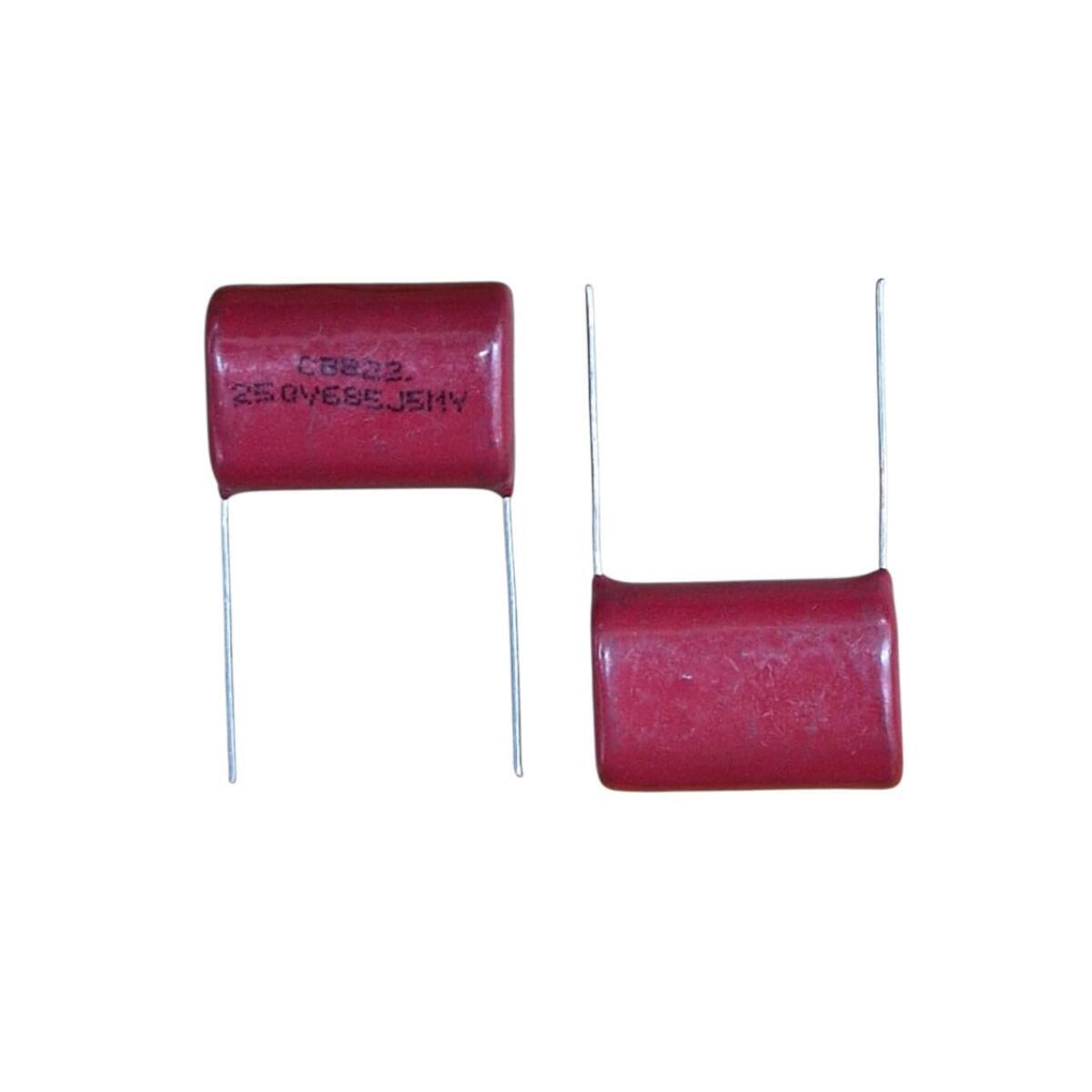 Kit com 100x Capacitor Polipropileno CBB22 6.8uF 250V P27 (6M8) - Imagem 3