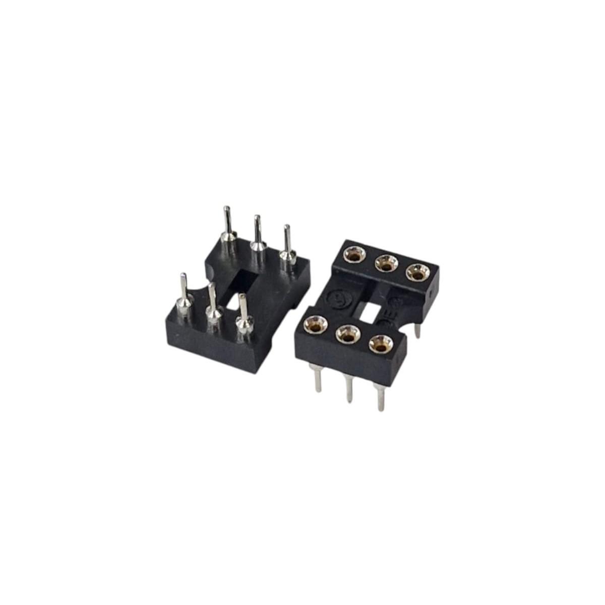 Kit com 12x Soquete Torneado 6 Pinos