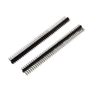 Kit com 100x Barra de Pinos 2x40 2,54mm Reta Dourada DS1021-2*40SF11-B