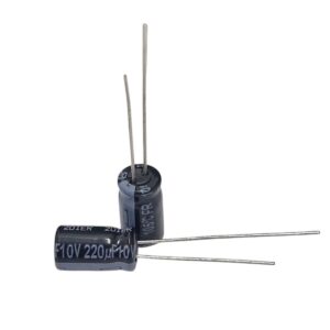 Kit com 200x Capacitor Eletrolítico 220uf 10v 105c Radial 11x6mm