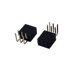 Kit com 100x Conector Fêmea 2x3 Pinos 2,54mm 90 Graus P/ Placa