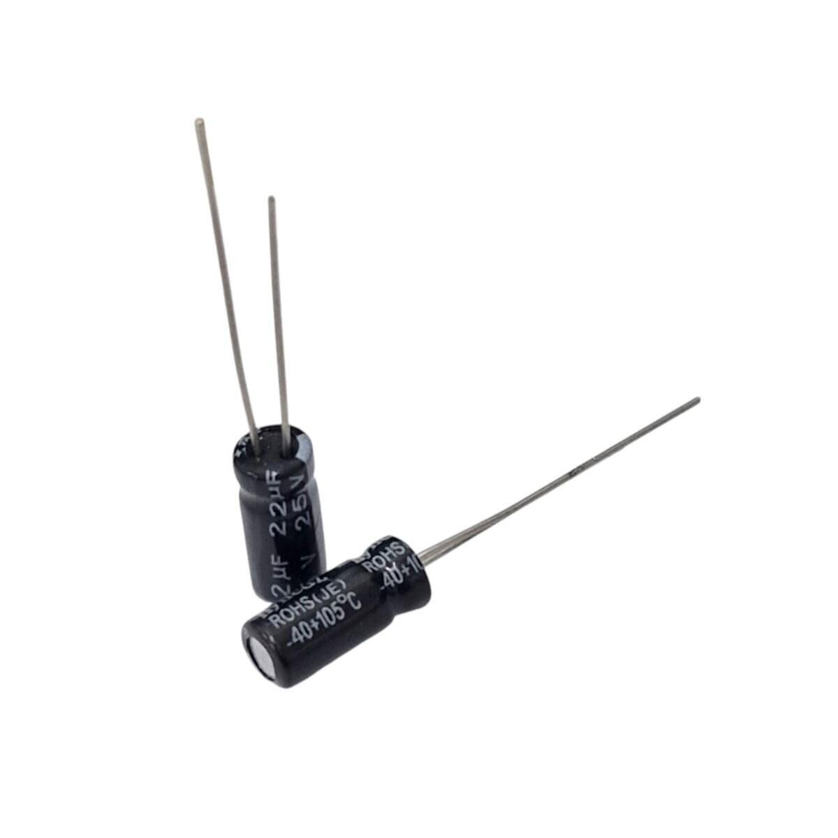 Kit com 1.000x Capacitor Eletrolítico 22uF 25V 105C 5x11mm Radial