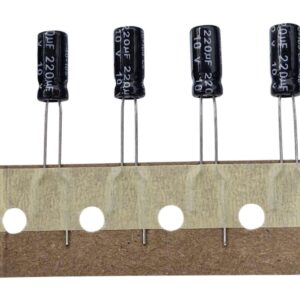 Kit com 2.000x Capacitor Eletrolítico 220uF 10V 105C 5x11 Fitado