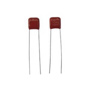 Kit com 100x Capacitor Poliéster Metalizado 100nF 100V P5mm 104J Marrom