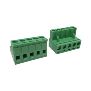 Kit com 50x Conector Borne 5 Vias Femea 90G 2EGTK-5.08-05-14-00 Verde