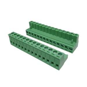 kit com 192x Conector Borne 14 Vias Femea 90G 2EGTK-5.08-14-14-00 Verde