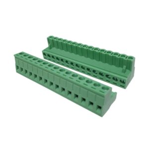 Kit com 192x Conector Borne 15 Vias Femea 90G 2EGTK-5.08-15-14-00 Verde