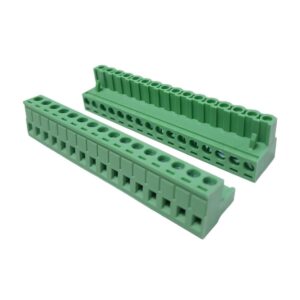 Kit com 192x Conector Borne 16 Vias Femea 90G 2EGTK-5.08-16-14-00 Verde