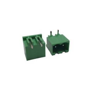 Kit com 500x Conector Borne 2 Vias Macho 90G 2EGTRC-5.08-02-14-00 Verde