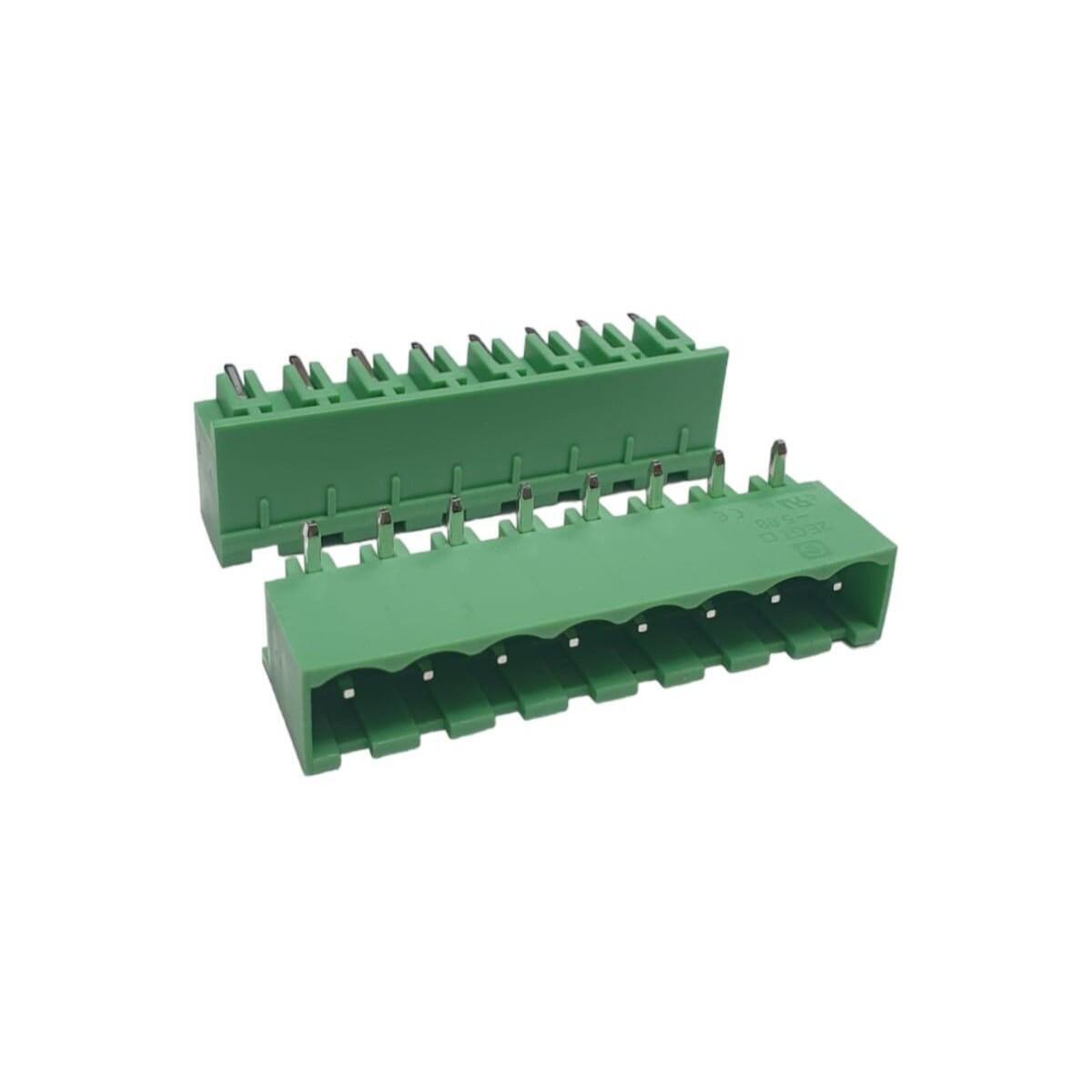 Kit com 192x Conectores Borne 8 Vias Macho 90G 2EGTRC-5.08-08-14-00 Verde