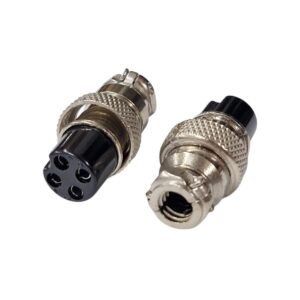 Kit com 100x Conector Mike 4 Vias GX16-4 Fêmea LS3003-3010