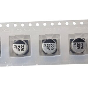 Kit com 500x Capacitor Eletrolítico SMD 220uF 35V 8x10.5 RVT1V221MF105