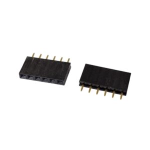Kit com 50x Conector Barra De Pinos Macho 1x6 Vias 2,54mm 180 Graus