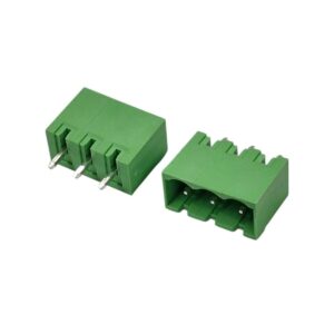 Kit com 200x Conector Borne 3 Vias Macho 180G 2EDGVC-5.08-03P-14-00 Verde