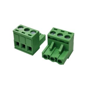 Kit com 200x Conectores Borne 3 Vias Femea 90G 2EDGK-5.08-03P Verde