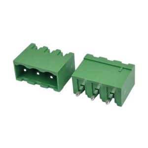 Kit com 200x Conector Borne 3 Vias Macho 180G GSP001SC-5.08-03P Verde