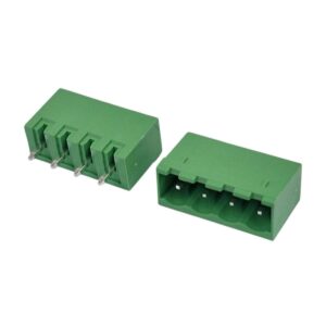 Kit com 200x Conector Borne 4 Vias Macho GSP001SC-5.08-04P Verde