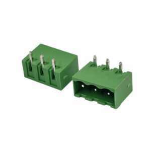 Kit com 300x Conector Borne 3 Vias Macho 90G GSP001RC-5.08-03P Verde