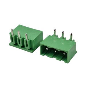 Kit com 200x Conector Borne 3 Vias Macho 90G 2EDGRC-5.08-03P Verde