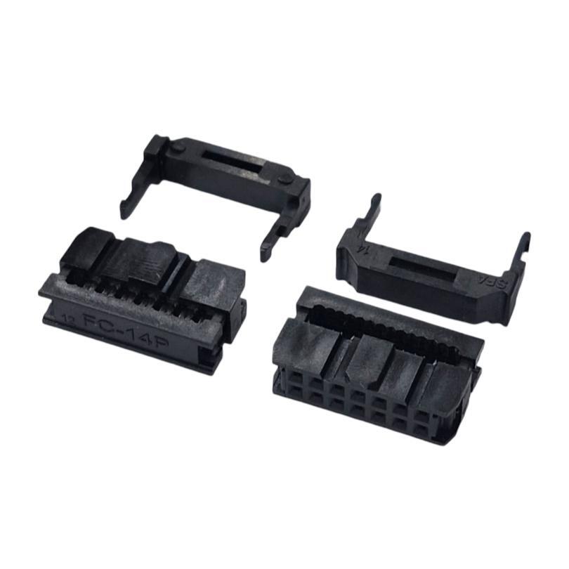 Kit com 100x Conector Latch Femea 14 Vias Com Aliviador