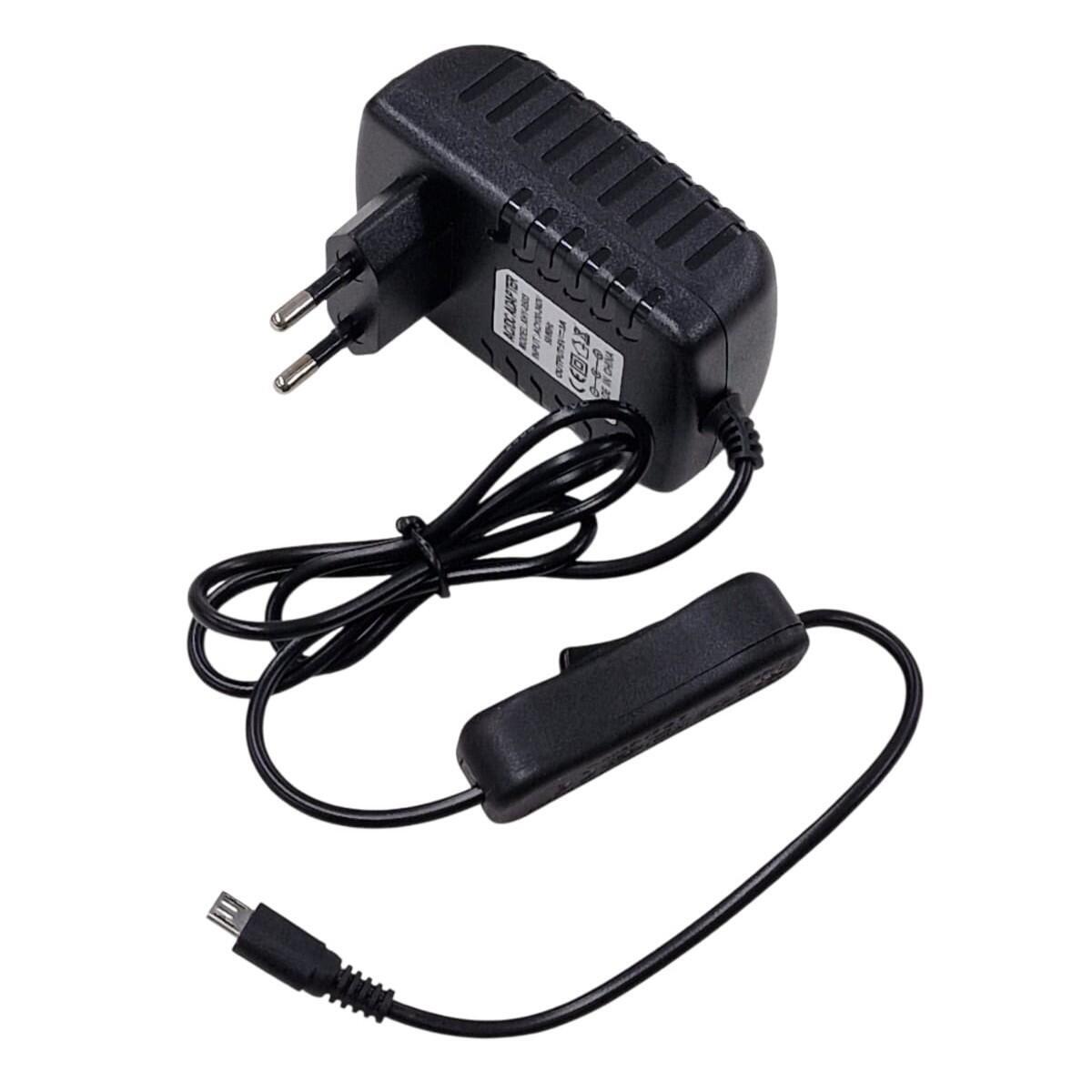 Fonte 5V 3A Micro USB V8 C/ Interruptor Bivolt para Raspberry Pi