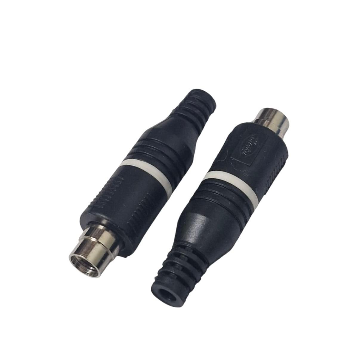 Kit com 50x Conector Plug P4 Femea 2,1mm Pressao Mola