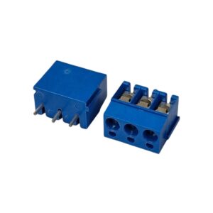 Kit com 400x Conector Borne 3 Vias Macho 180G 12,5mm GT300-5.0-03P-12-00 Azul