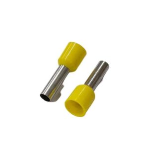 Kit com 50x Terminal Ilhós Tubular Pré-Isolado 6,0mm Amarelo