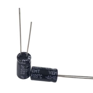 Kit com 1.000x Capacitor Eletrolítico 220uF 16V 105C 6x11mm Terminal Reto Granel