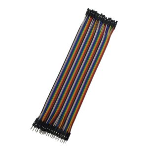 Kit com 120x Cabo Jumper 20cm Macho X Fêmea 40 Vias Protoboard Arduino 10 Cores Diferentes