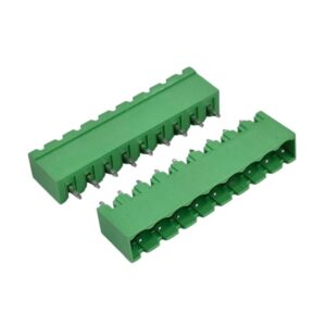 Kit com 100x Conector Borne 9 Vias Macho 180G 2EDGVC-5.08-09P-14-00 Verde