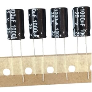 Kit com 650x Capacitor Eletrolítico 1000uF 25V 105C 10x17mm Fitado